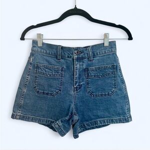 Madewell Blue Jean Shorts High-Waisted Tailored